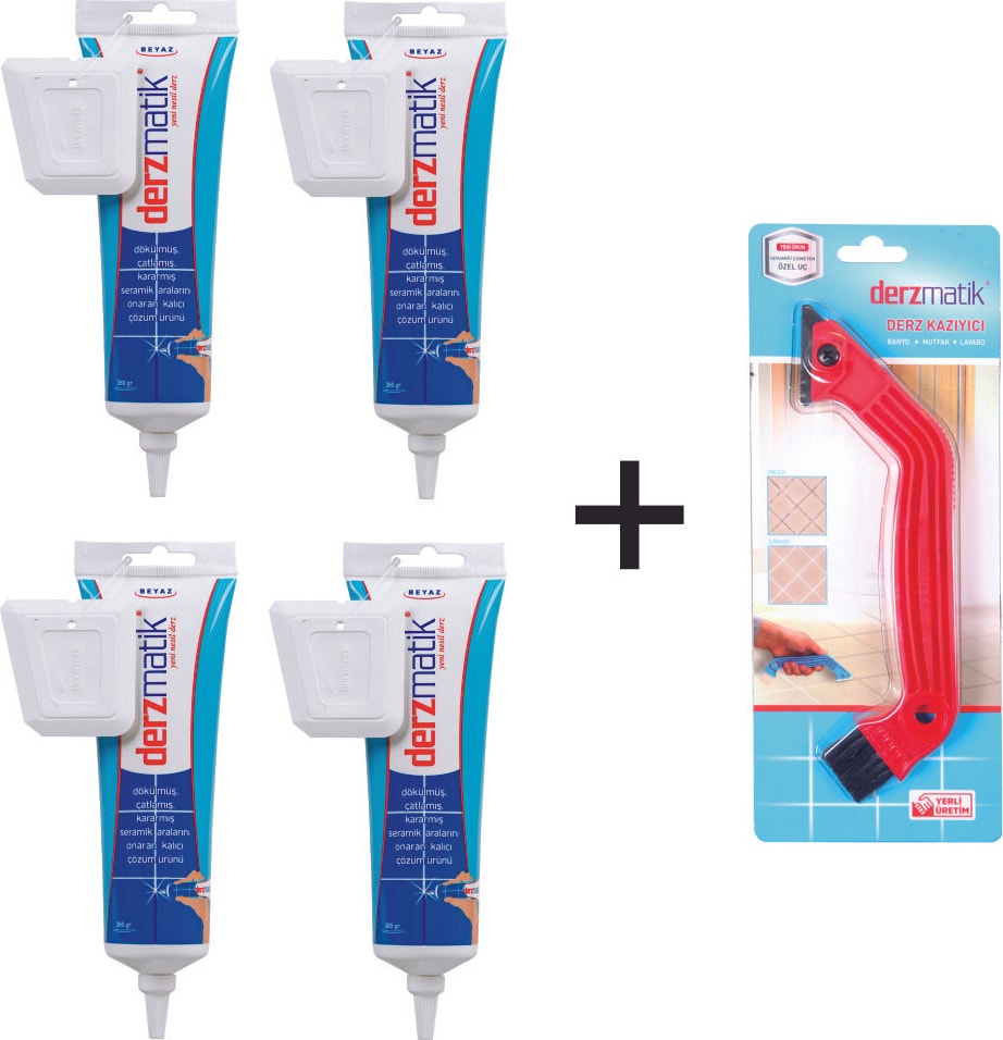 Gaga Uçlu Beyaz 380 gr 4'lü + Derz Kazıyıcı