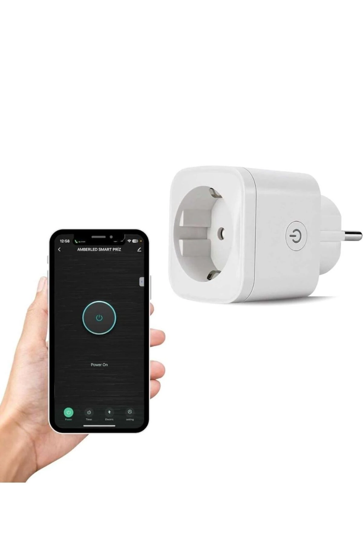 Akıllı Priz  TUYA Destekli Akım Korumalı Enerji Tüketim Takip 3 Prizİ (TELEFONLA UZAKTAN KONTROLLÜ)