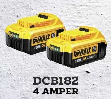 DEWALT DCD791NT Darbesiz Vidalama + DCD796NT Darbeli Vidalama 2X4AH Akü +Şarj Cihazı Seti