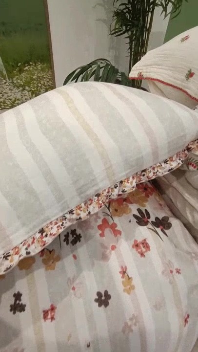 Catalina Bej Çift Kişilik %100 Pamuk Mood Comfort Müslin Nevresim Takımı