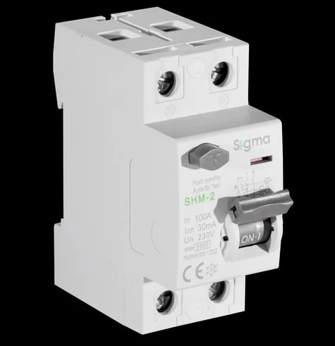 SHM2100030-SHM 2p 30MA 100A 6ka Kaçak Akım Koruma Şalteri Kaçak Akım Rölesi