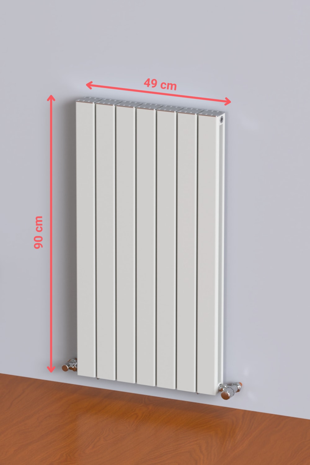 Argus Alüminyum Panel Radyatör 900 x 490 (7 Dilim) Kırık Beyaz Petek