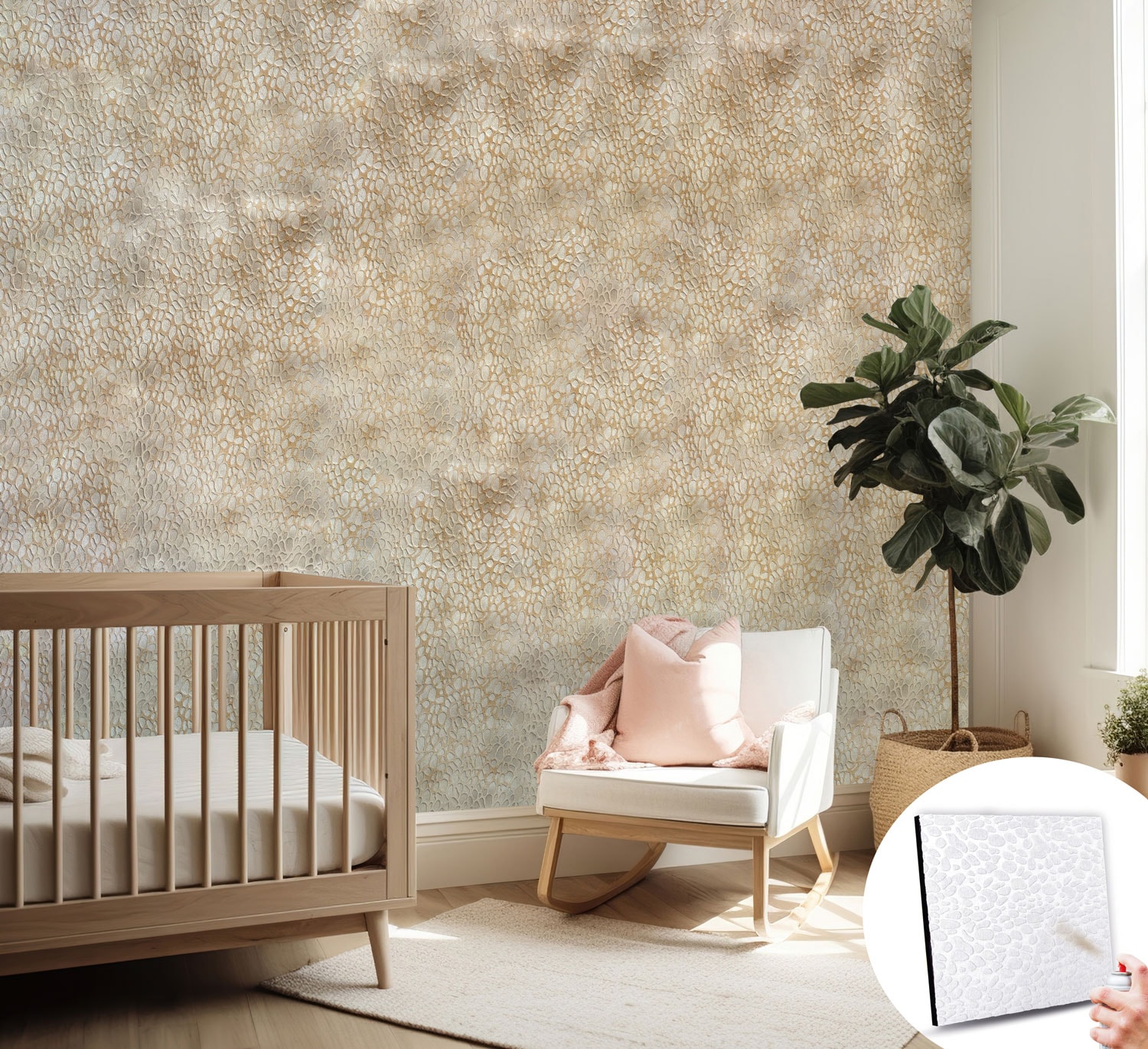 Beyaz Boyanabilir Embos Keçe Ses ve Isı Yalıtım Paneli 40X40 cm 30 Adet-5m²