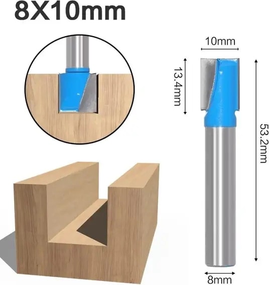 No 1 1 Adet 8mm Shank Yüzey Planya Ahşap Freze Freze Uçları 16 Boyutları Alt Temizleme Ahşap Kesme Yönlendirici Bit (Yurt Dışından)