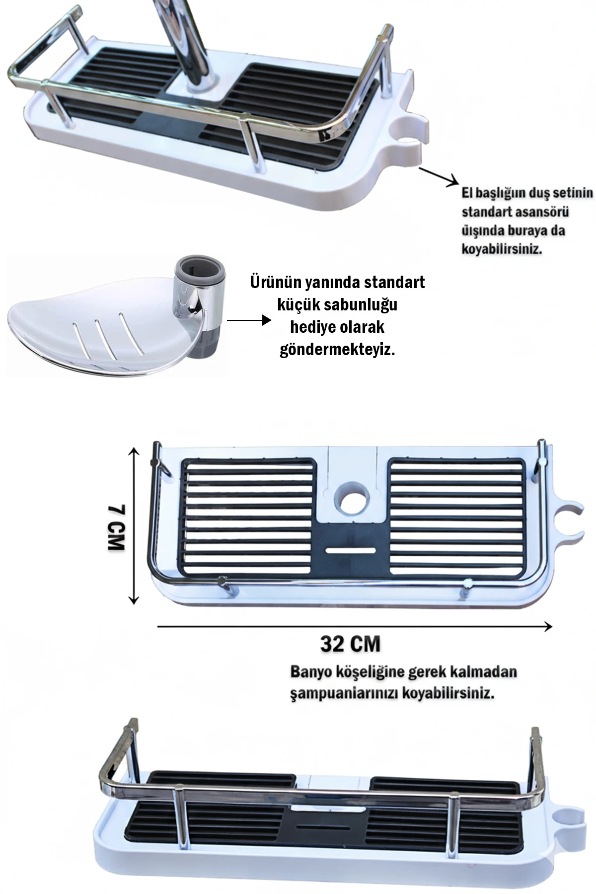 Yeni Nesil Robot Yağmurlama Tepe Duş Başlığı Seti Kare Model Siyah Robot Duş Takımı El Duşu Spiral