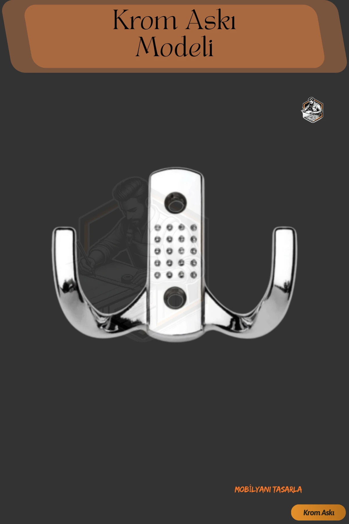 Duvar Vestiyer Dolap Askılığı KROM Metal Askı – Şık Ve Dayanıklı Tasarım