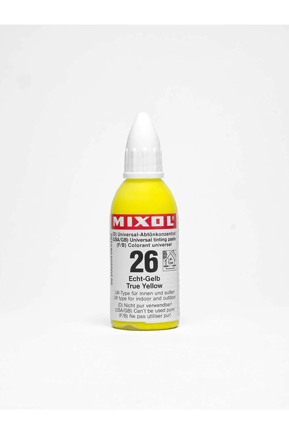 Mixol Renk Tüpü Tam Sarı No:26 20 ml