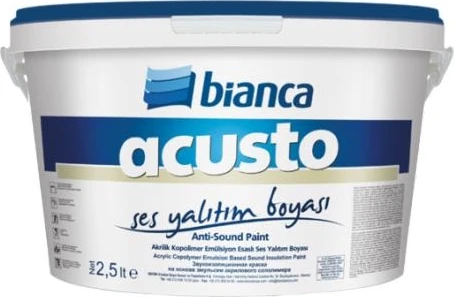 Acusto Ses Yalıtım Boyası Beyaz 2,5 lt
