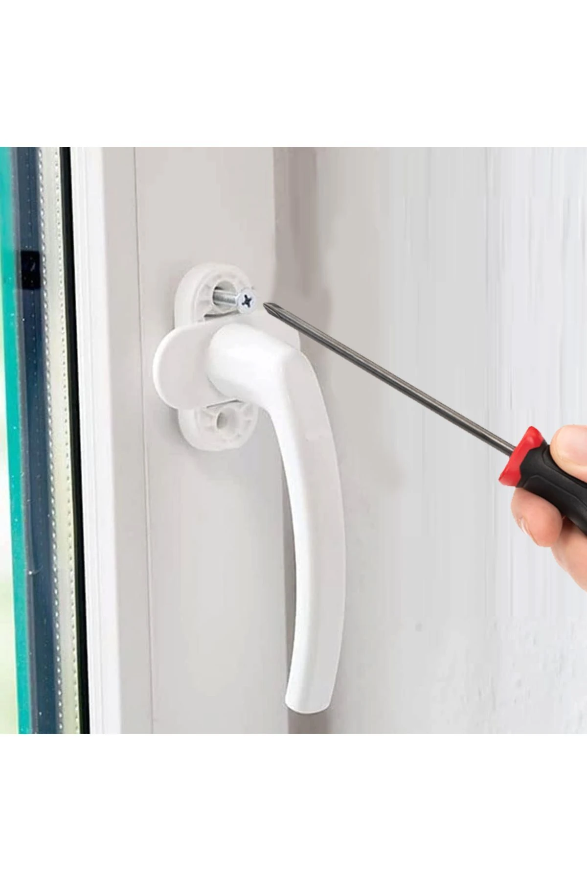 Pvc Pimapen Yüksek Kalite Alüminyum Pencere Kolu Beyaz (KIRILMAZ - TÜM TİPLER IÇİN)