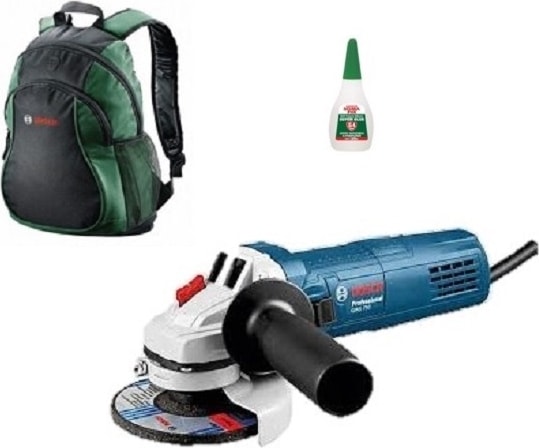 Gws 750-115 Spiral Avuç Taşlama 750 W + Sırt Çantası + Yapıştırıcı Seti