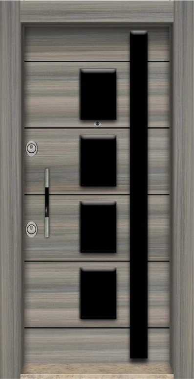 TEZ2455 Eskitme Kasalı Kabartma Model Çelik Kapı