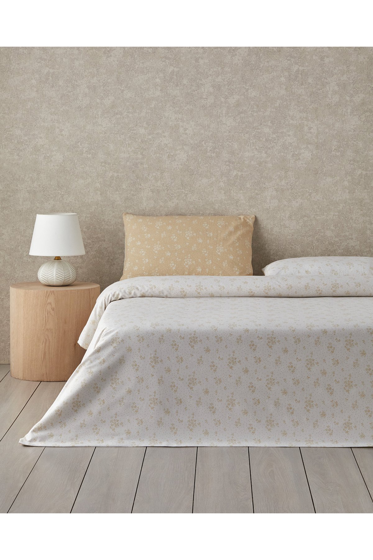 Dewy Blossom Kolay Ütülenir Çift Kişilik Nevresim Takımı 200x220 cm Sarı