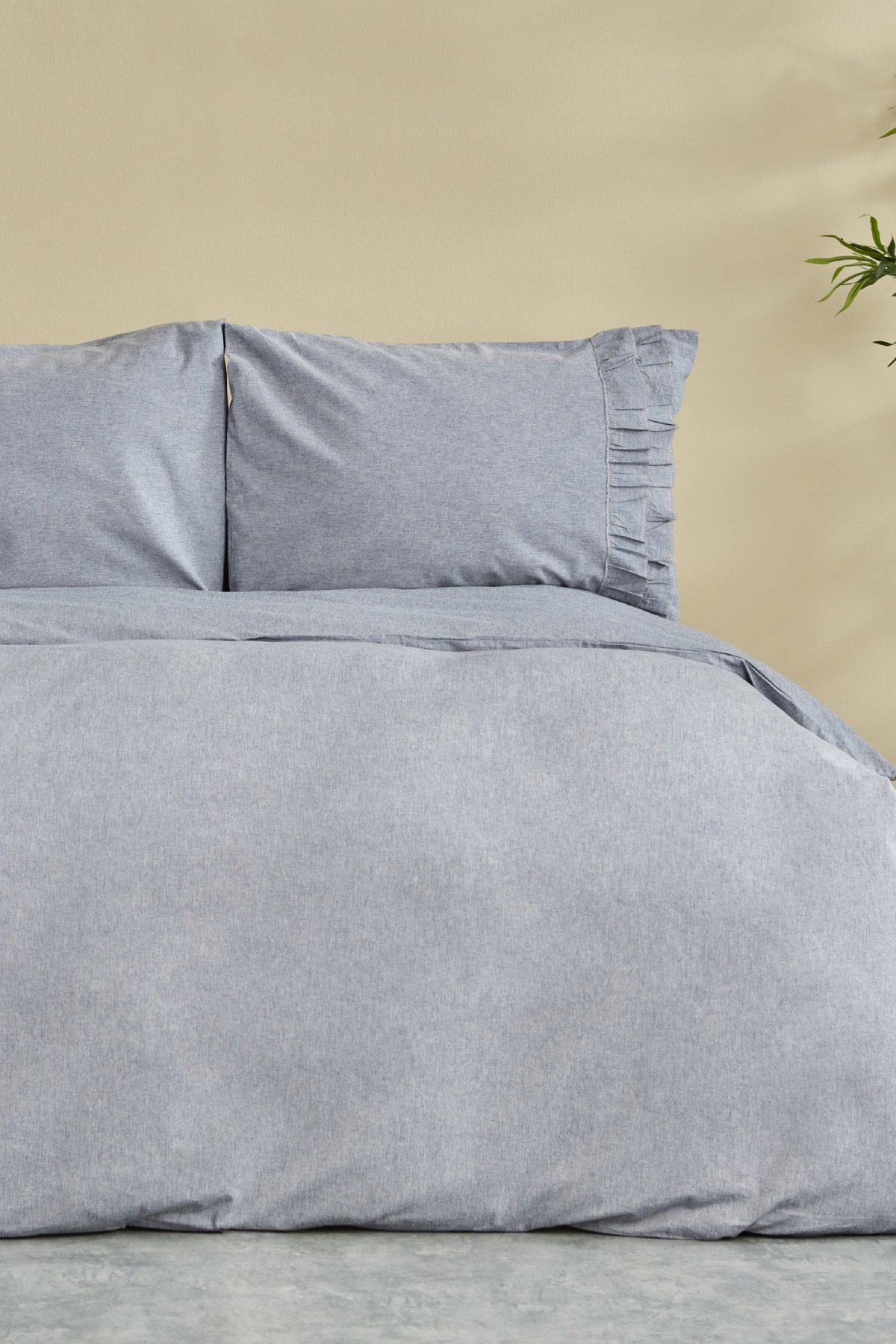 Denim Azur Çift Kişilik Nevresim Seti Mavi