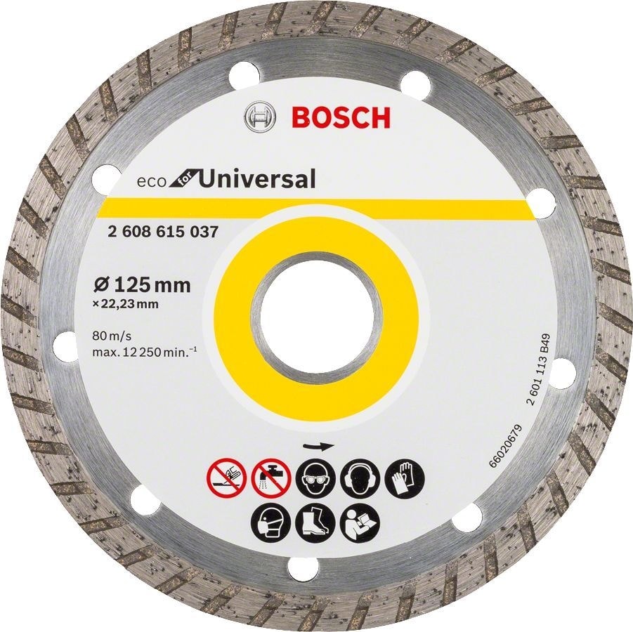 BOSCH - Ekonomik Seri Genel Yapı Malzemeleri Için Elmas Kesme Diski 125 mm Turbo
