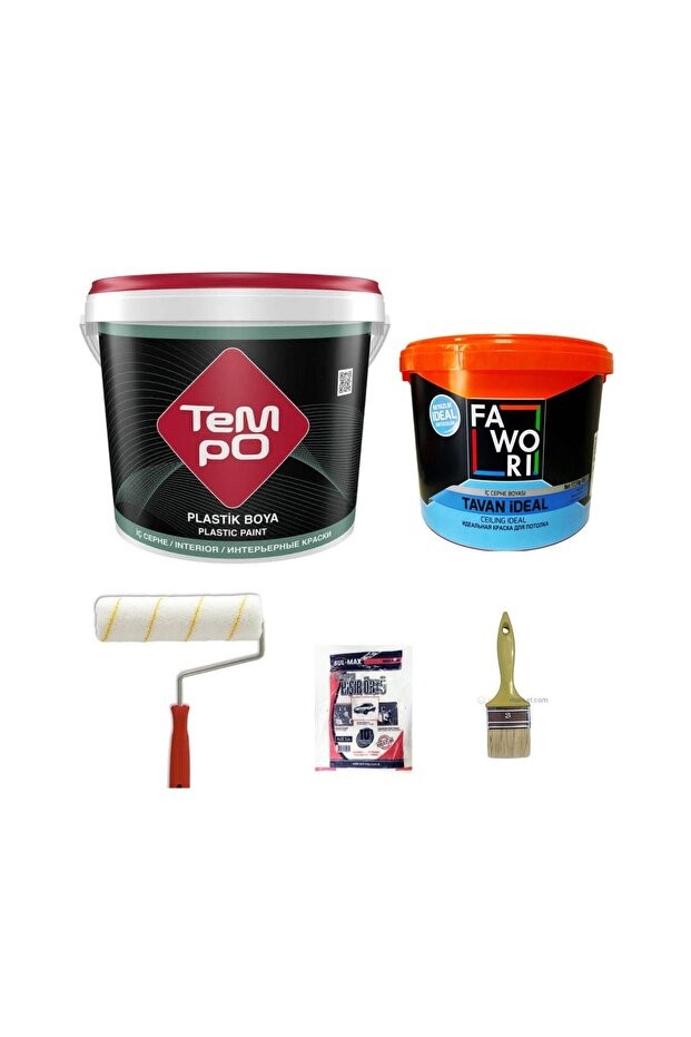 Tempo Plastik Boya 20 Kg Tavan 10 Kg Rulo Seti