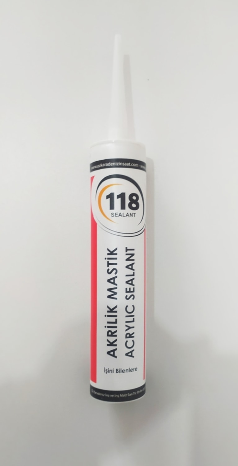 Beyaz Silikonize Mastik Çekomastik 480 Gr 118SEALANT
