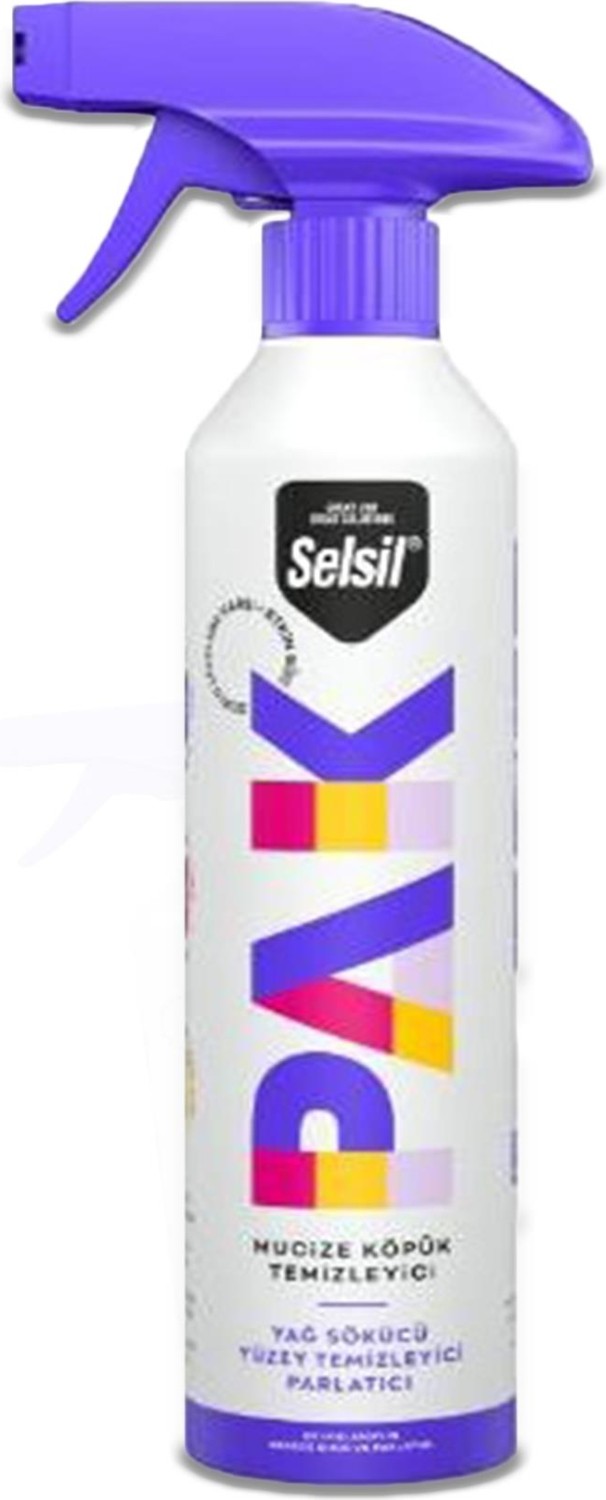 Pak Mucize Temizleyici Köpük Sprey Model 500 ml + Fiber Temizlik Bezi 4'lü