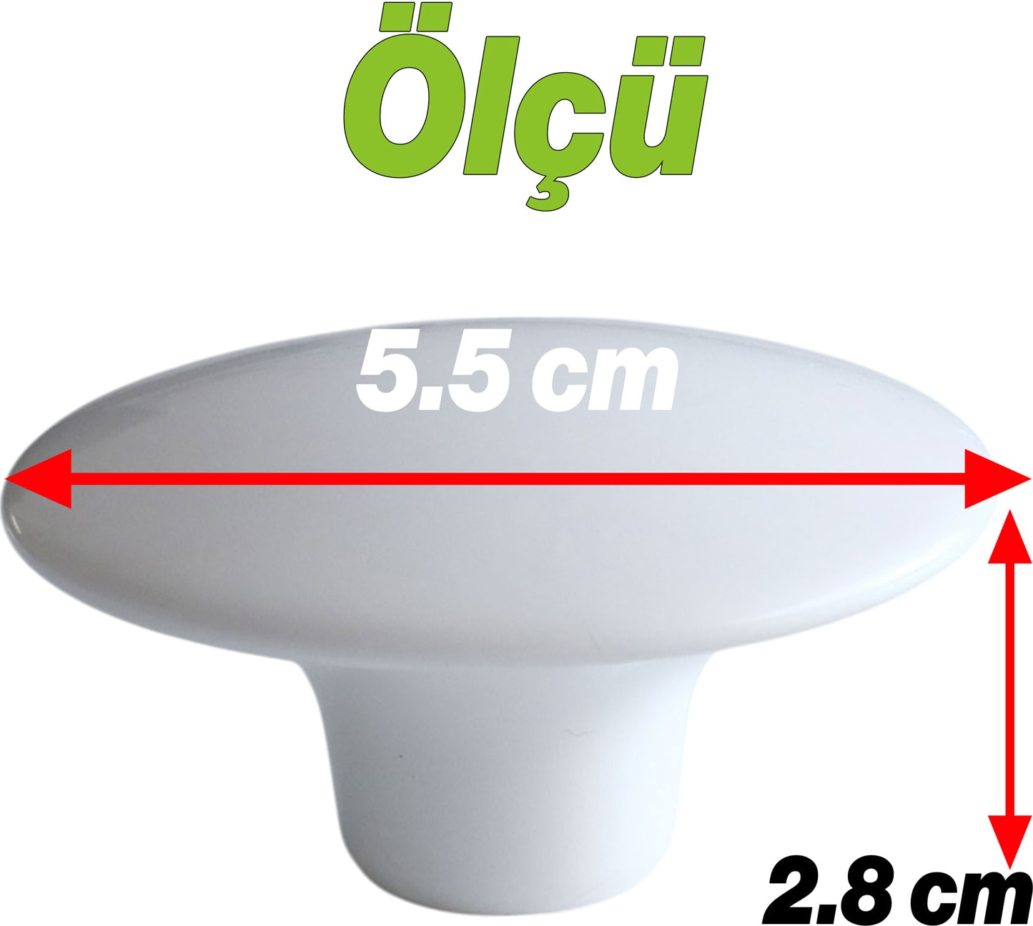 Bohem Plastik Dış Bükey Kulp 10 Adet ( Beyaz ) Renk Mobilya Mutfak Dolap Dolabı Çekmece Kulpu Kulbu