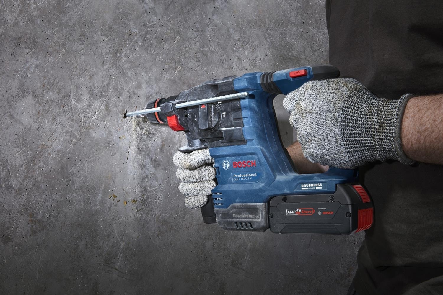 BOSCH Gbh 18V-22 x Akülü Kırıcı Delici 2X4.0AH