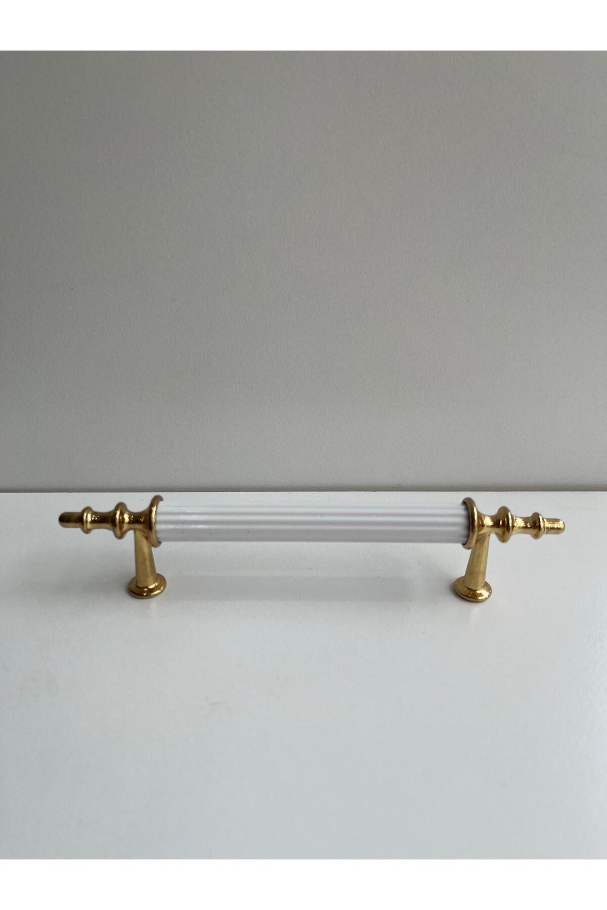 Beyaz & Gold Detay Boru Kulp  - 128 mm