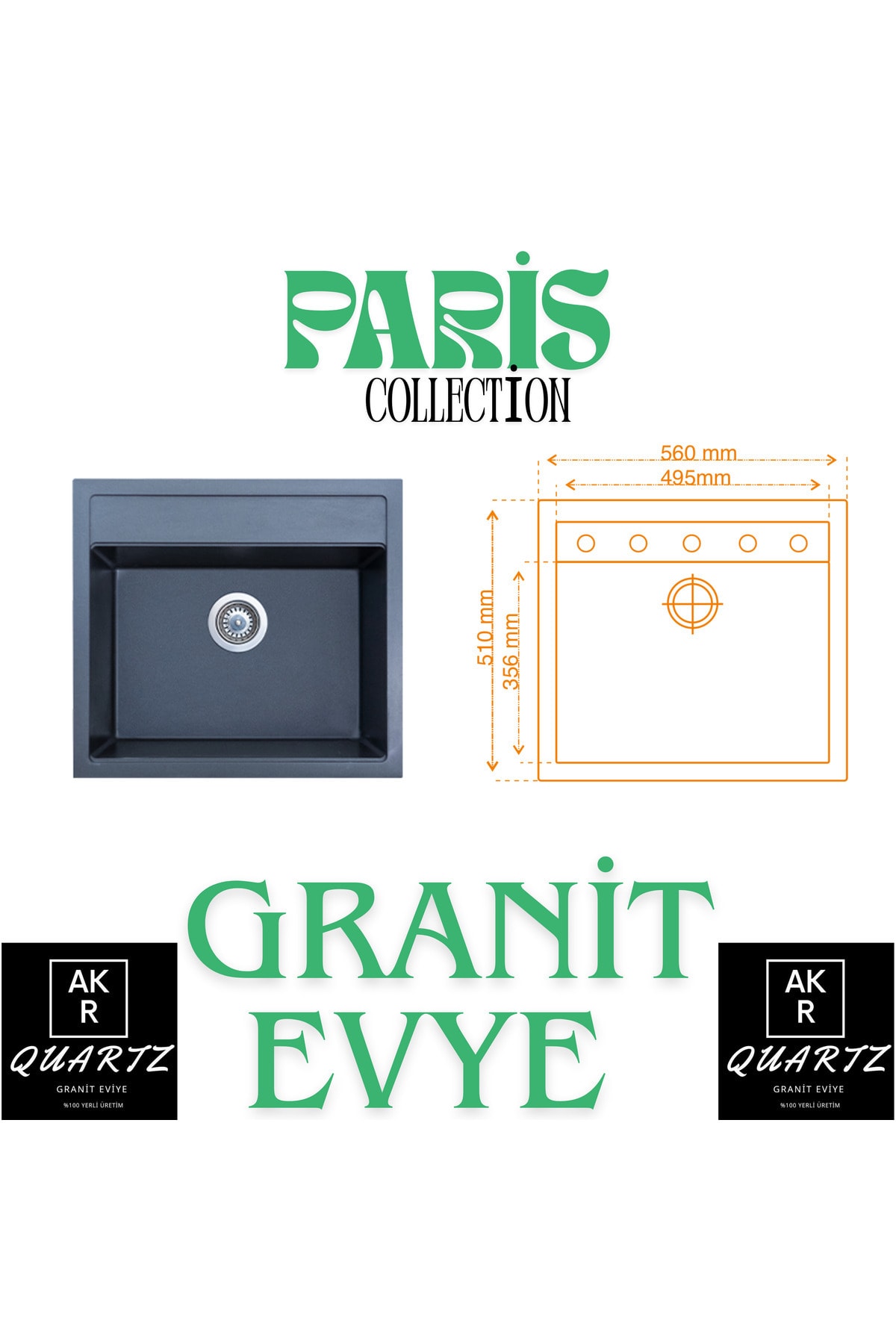 56*50 Ant Gri Granit Evye