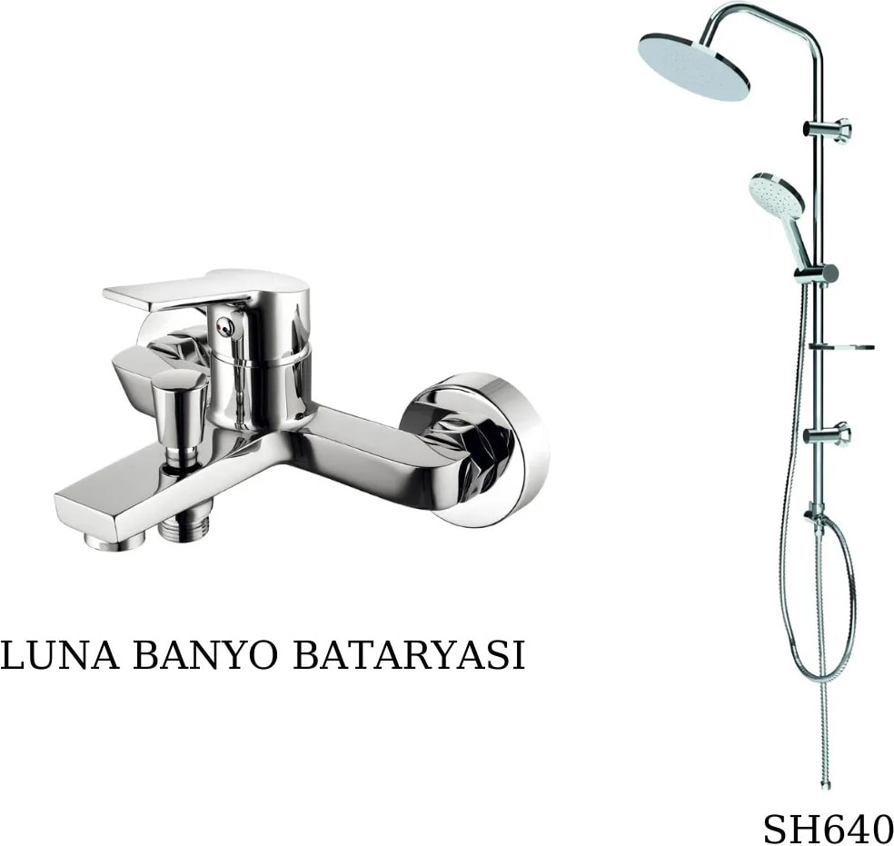 SH640 Tepe Duş Sistemi ve Luna Banyo Bataryası