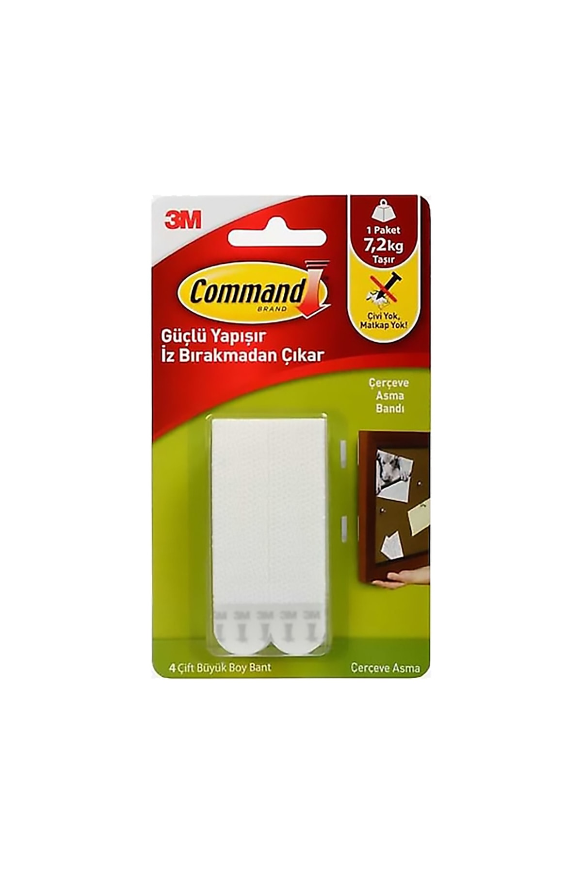 17206 Command Büyük Boy Cırt Bant 3 Paket