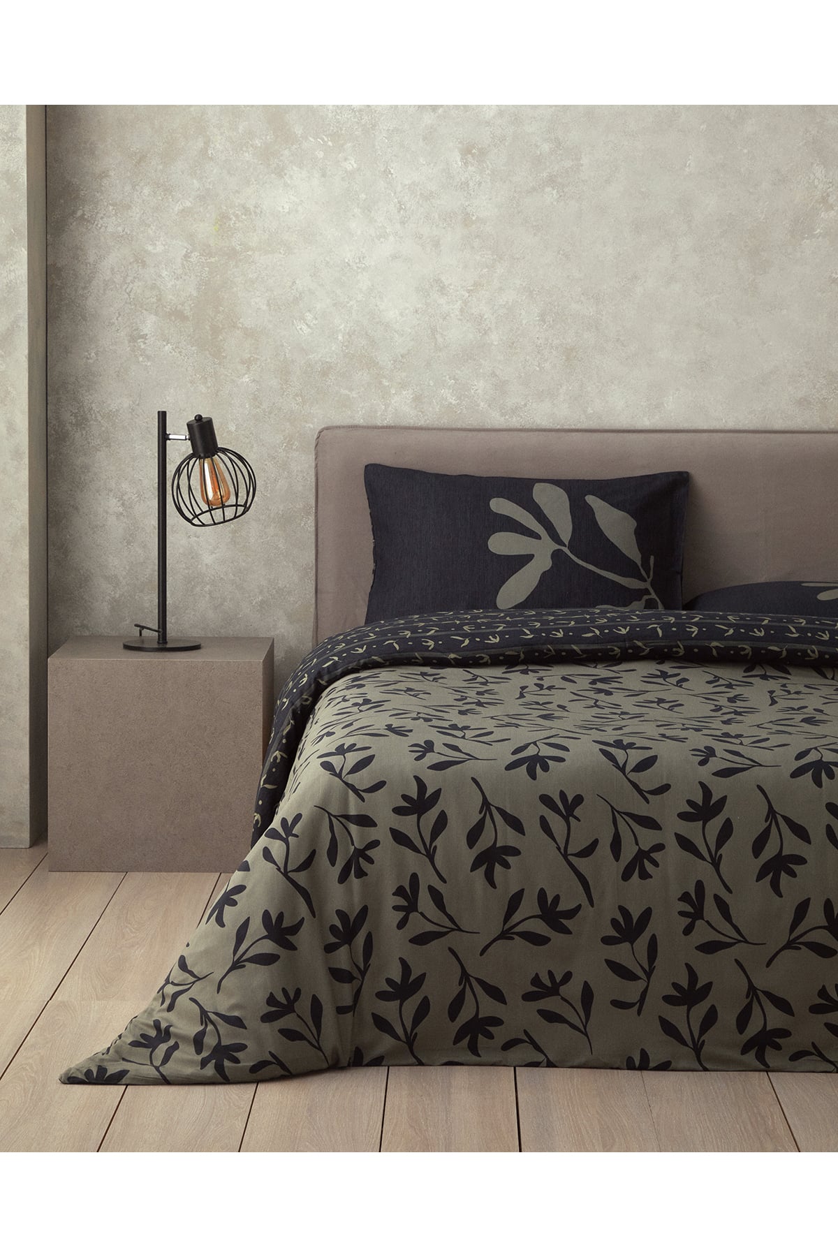 Vinette Dijital Baskılı Soft Cotton Tek Kişilik Nevresim Seti Yeşil