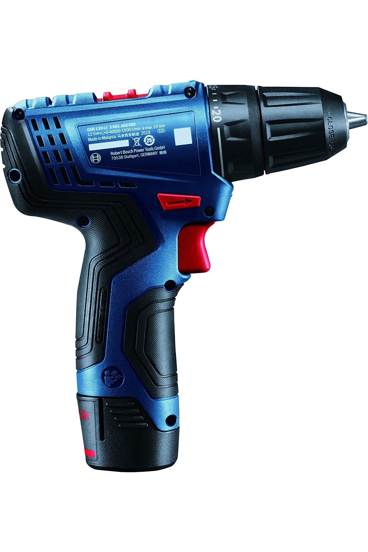 BOSCH Gsr 120-li 2 Ah 12v Akülü Vidalama Şarjlı Matkap + 23 Parça Matkap Ve Vidalama Ucu Seti