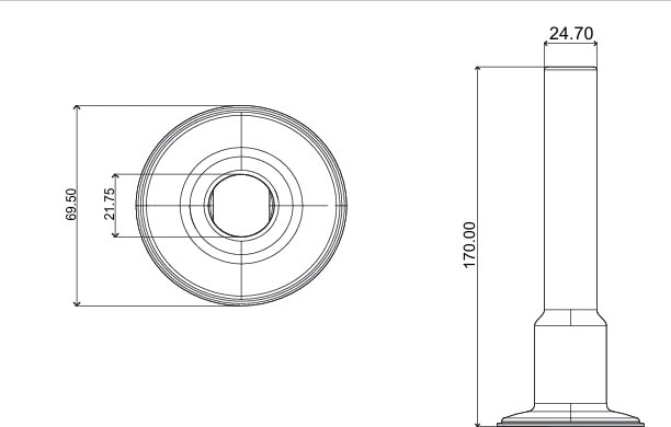 Petek Radyatör Boru Gizleme Ayağı Tekli Petek Aksesuarı 17 cm Beyaz ( 10 Adet )