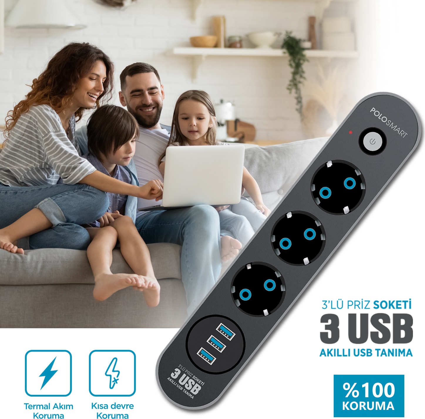Mp07 Termal Akım Korumalı Uzatma Kablosu
