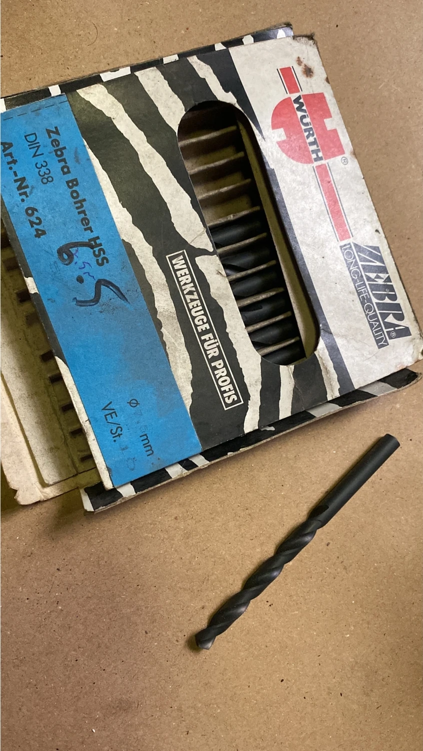 Zebra Matkap Ucu 6.5 mm Hss Demir Çelik Metal Aliminyum 1 Adet