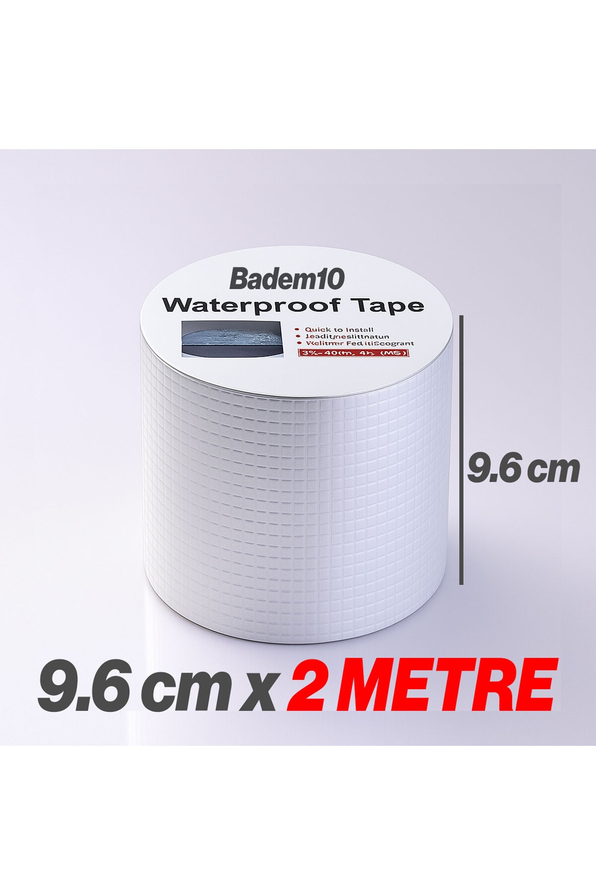 5 Adet Çatı Izolasyon 9.6 Cm X 2 Mt Su Sızdırmazlık Geçirmezlik Yalıtım Çamur Tamir Boru Bant Bandı