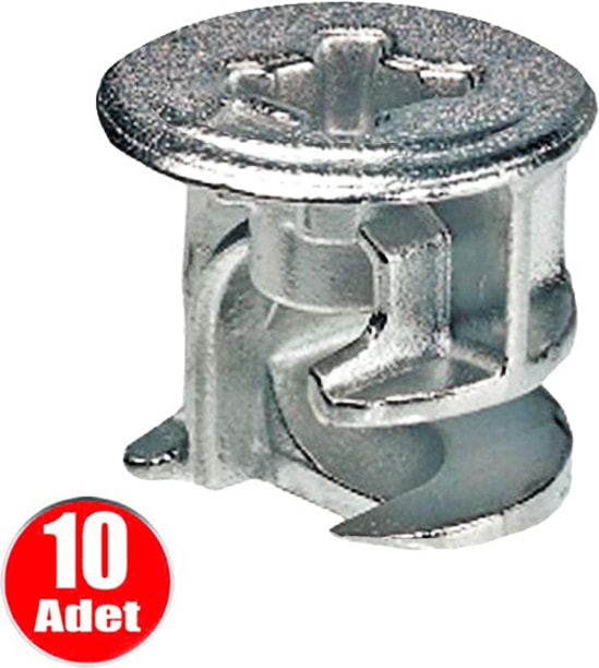 Minifix Gövde 15X13MM Mobilya Dolap Birleştirme Bağlantı Vidası - 10 Adet