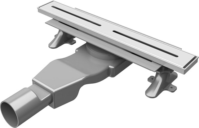 Smartlıne Qdrain 40 cm Satine Inox Duş Kanalı Yandan Çıkışlı