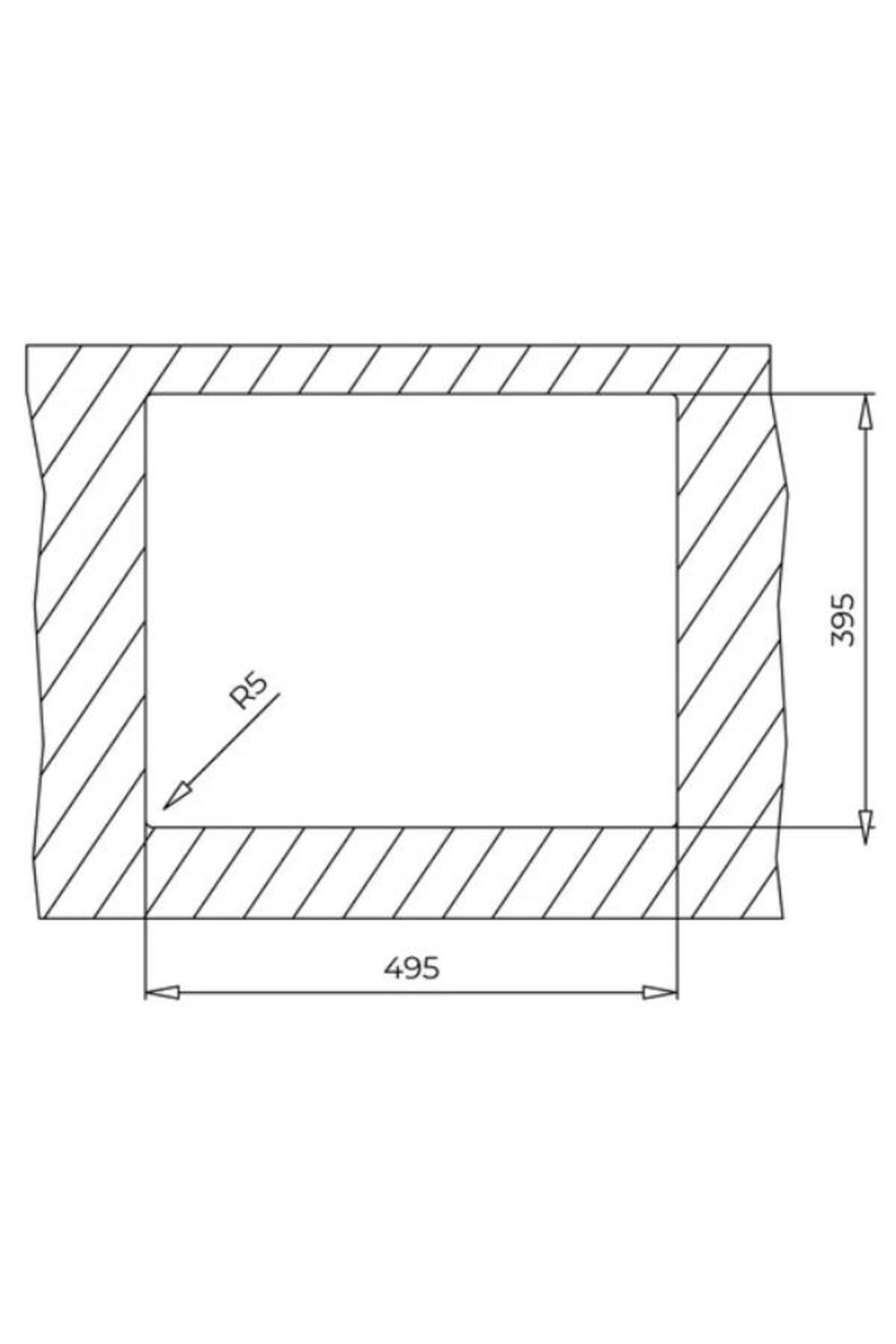 Square 50.40 Stone Grey Eviye