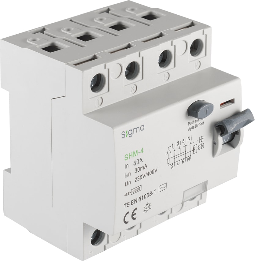 SHM4040030 4p 40A 30MA 6ka 230V Kaçak Akım Koruma Rölesi