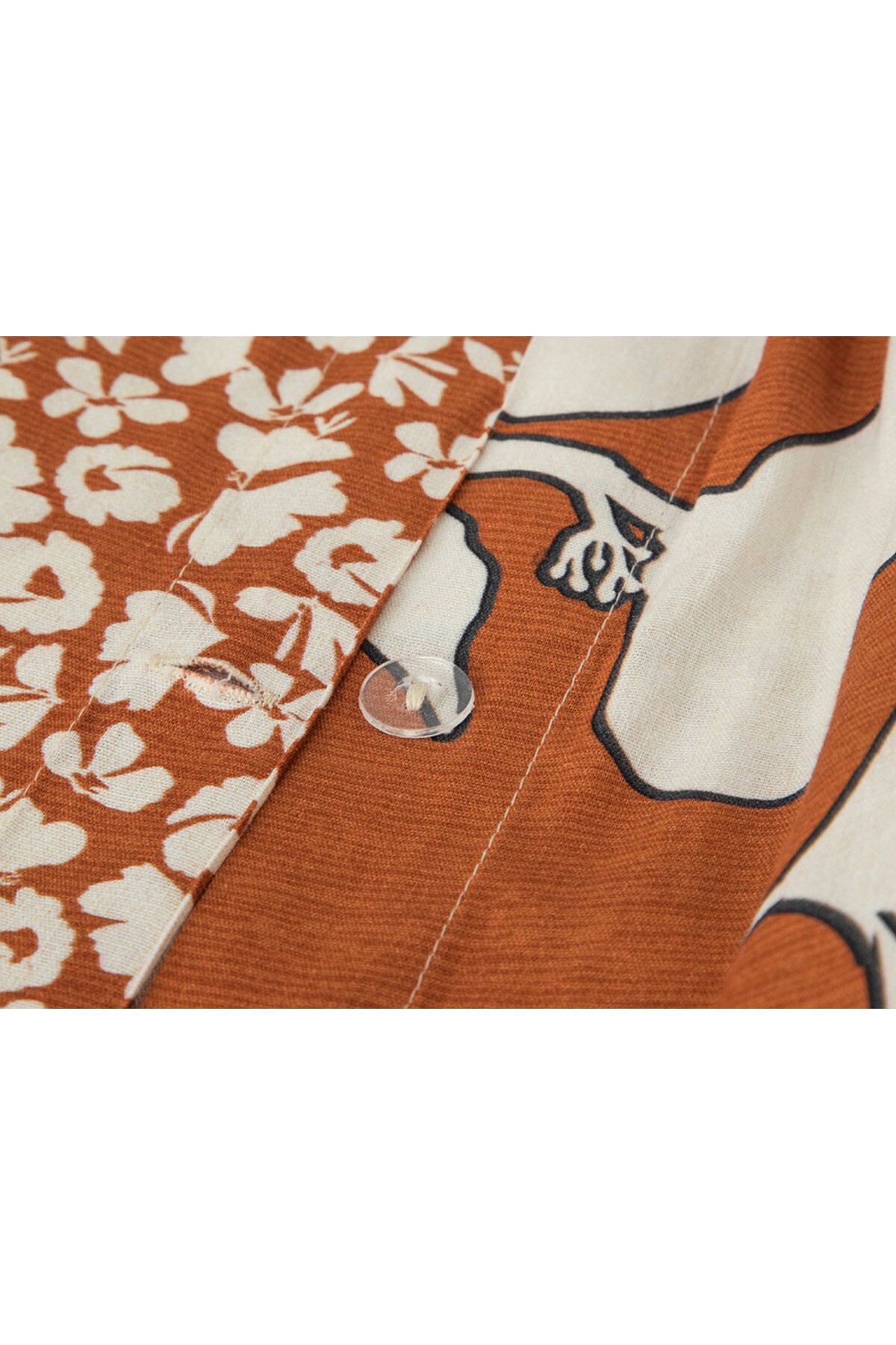 Grandiflora Dijital Baskılı Soft Cotton Çift Kişilik Nevresim Seti 200x220 Cm Terracotta