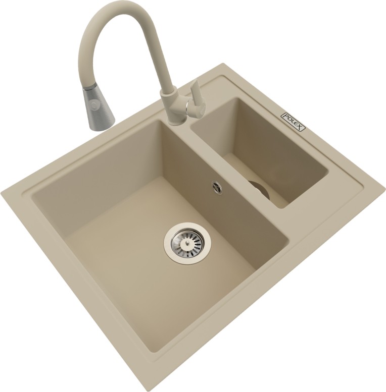 Cristalüx Granit Eviye P-04+Spiralli Bej