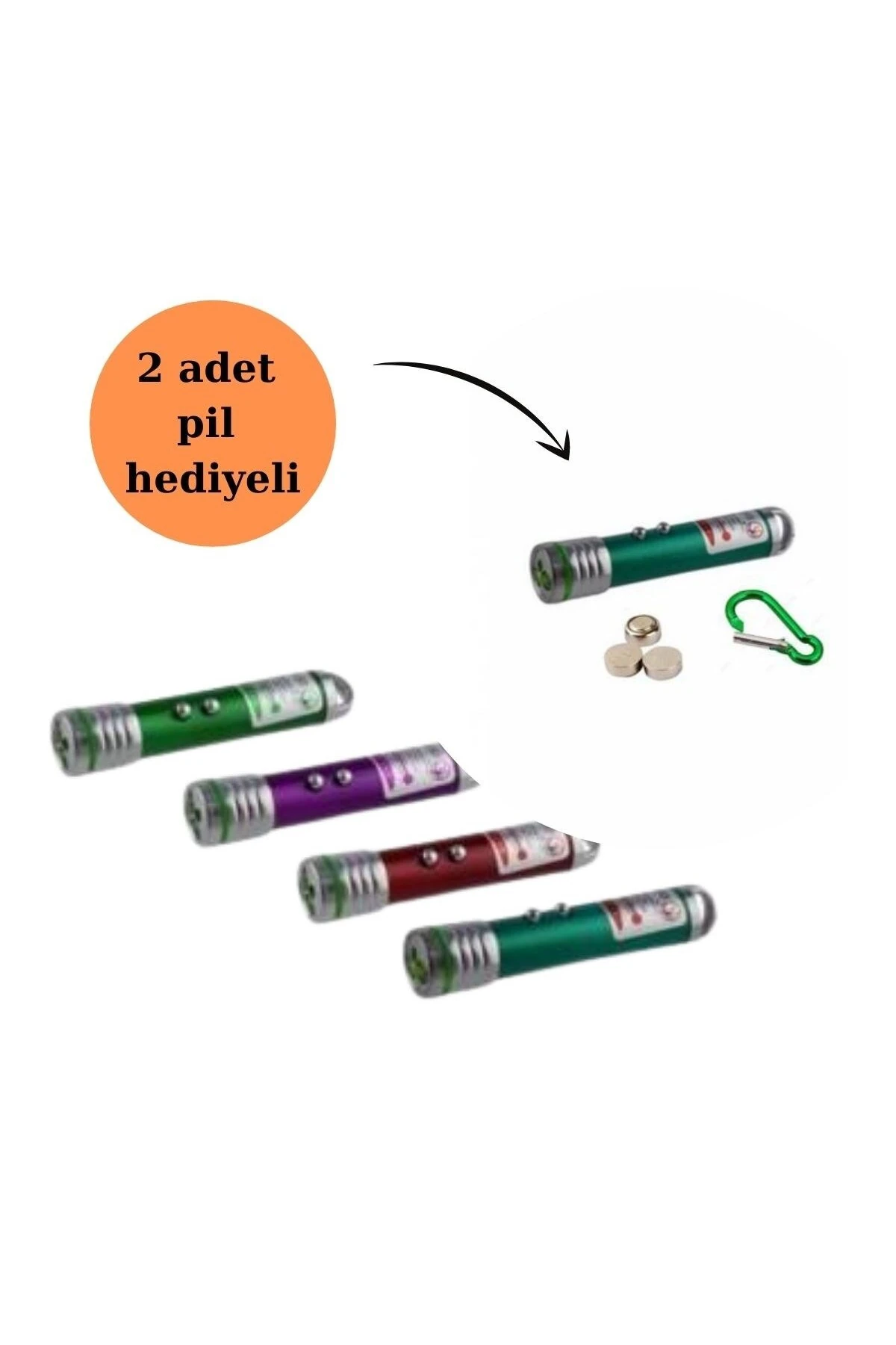 3 Fonksiyonlu Kırmızı Beyaz Işıklı Led Lazer Kedi Köpek Oyuncak Anahtarlık (K246)