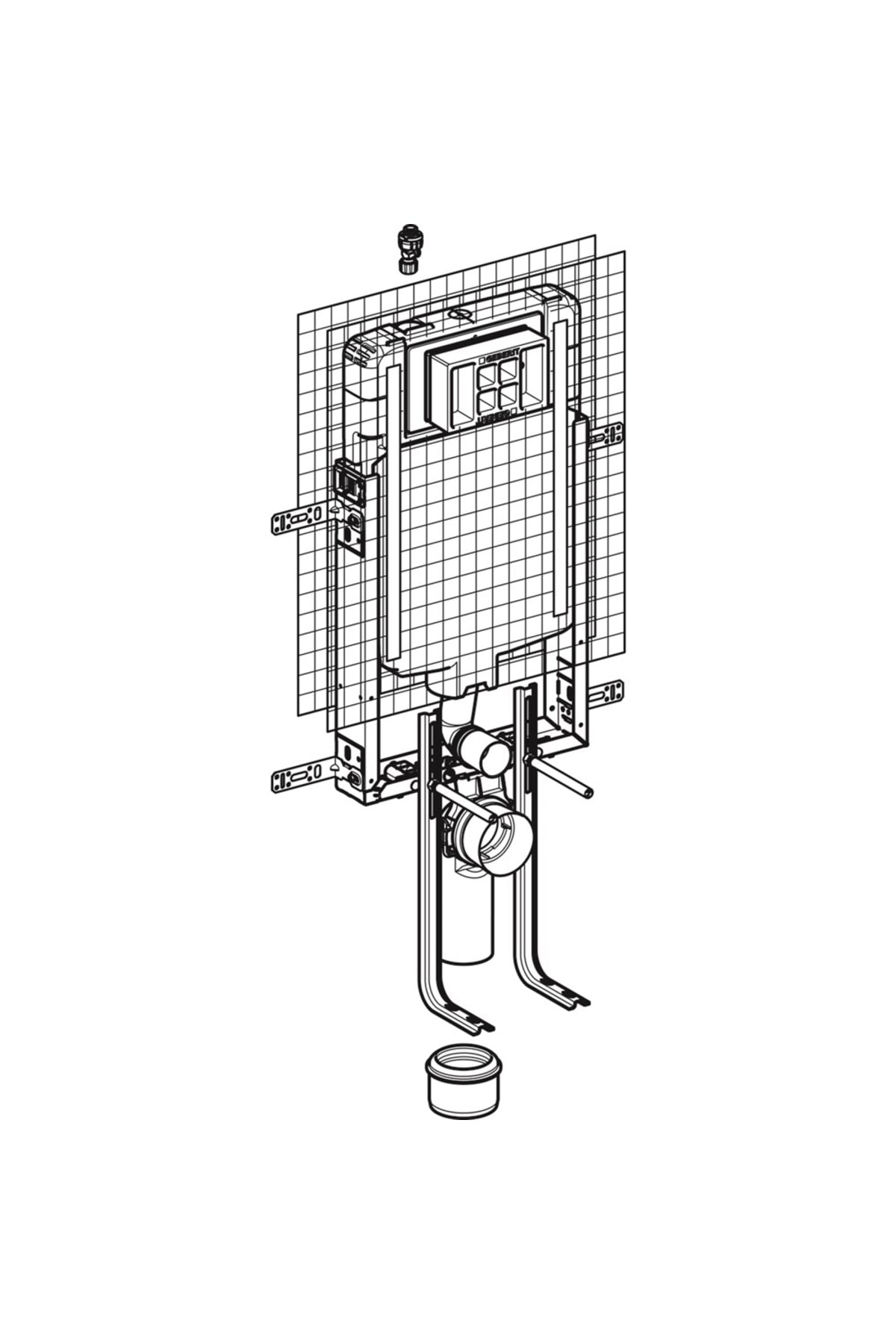 Alpha Gömme Rezervuar 8 cm İnce - Kombifix-Ayaklı