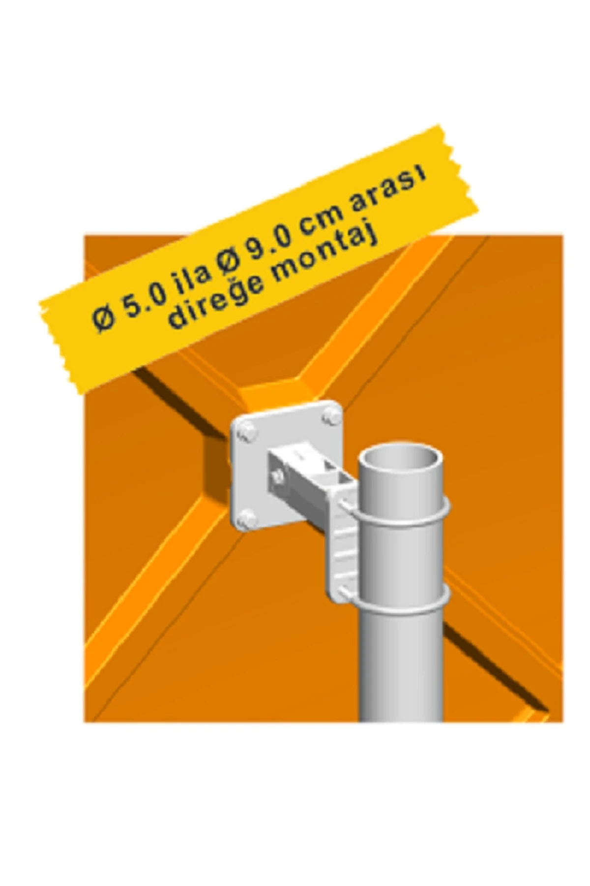 Evelux Trafik Güvenlik Aynası (Ø60CM) Tümsek Ayna, Otopark Aynası Sarı-siyah 12228 Tga