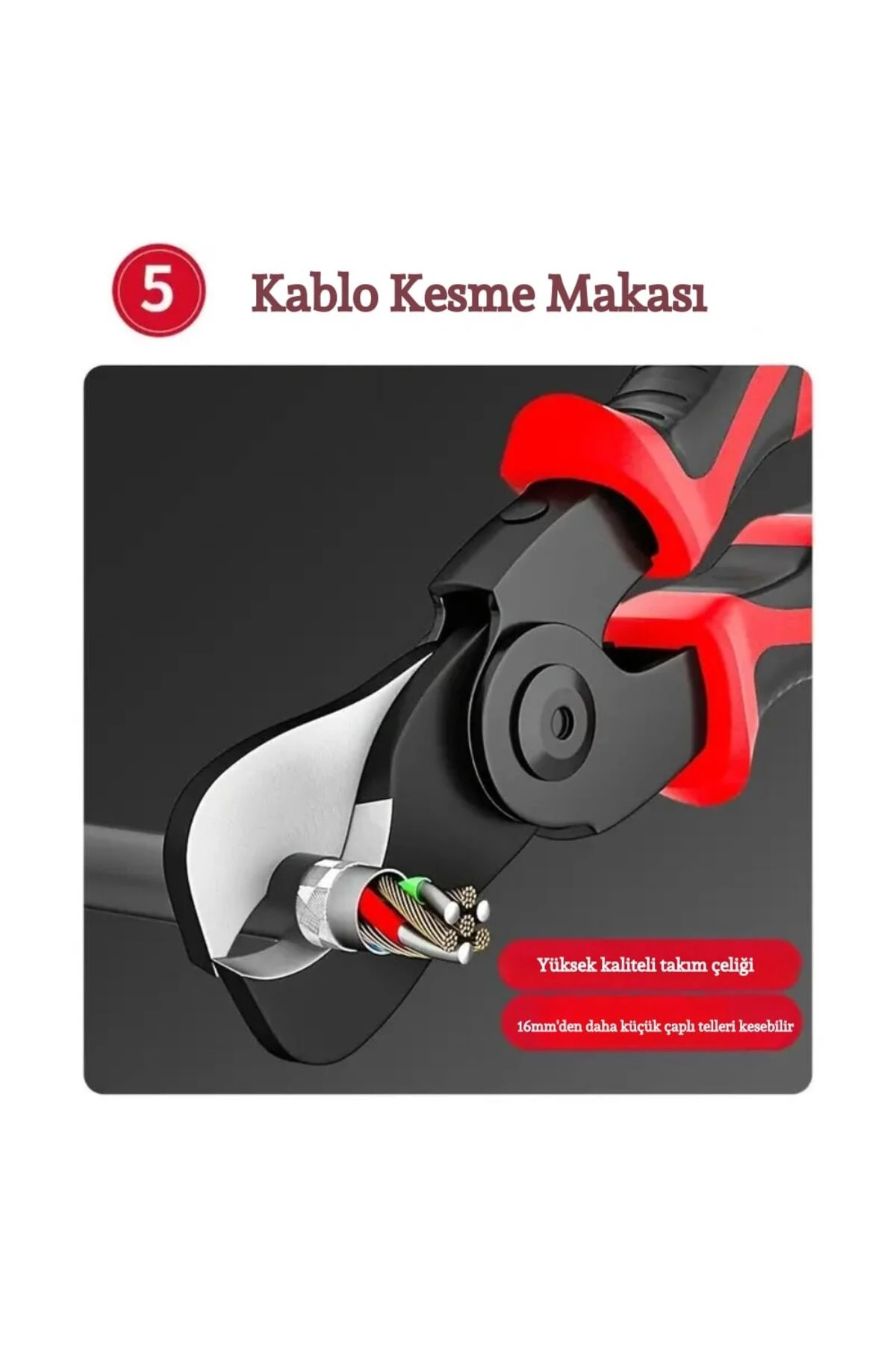 5 Başlıklı Profesyonel Pense Seti – Çok Amaçlı & Dayanıklı