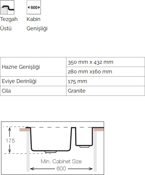 Evye Valente D-150L Croma Granit