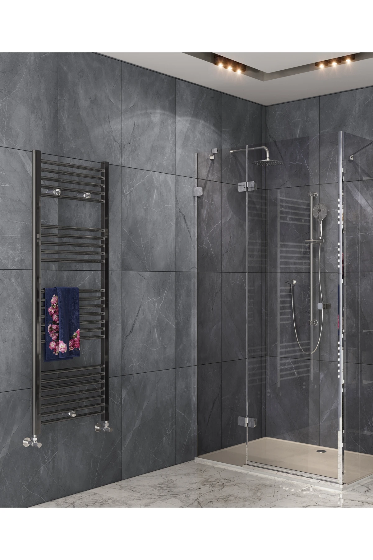 40/60 cm 9 Borulu Siyah Renk Havlupan