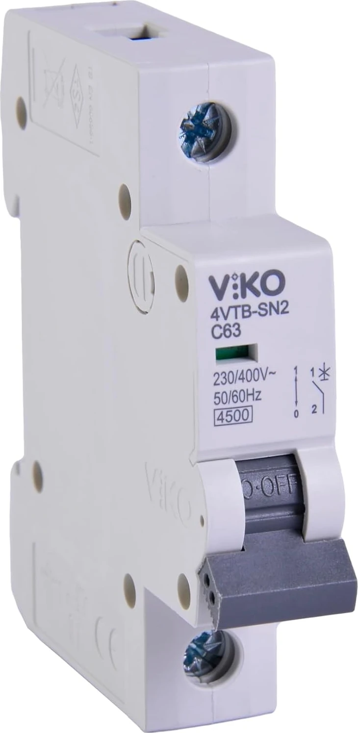 4VTB-1C63 Otomatik Sigorta 4,5ka C Tipi 1 Kutup 63A