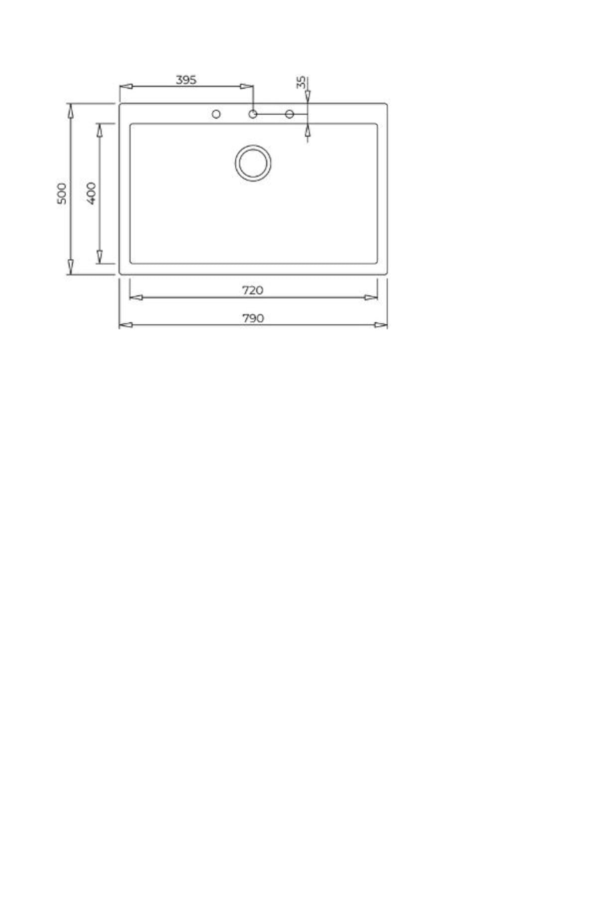 Parlak Krem Forsquare 72.40 Tg Tek Gözlü Damlalıksız Granit Eviye (.115230003)
