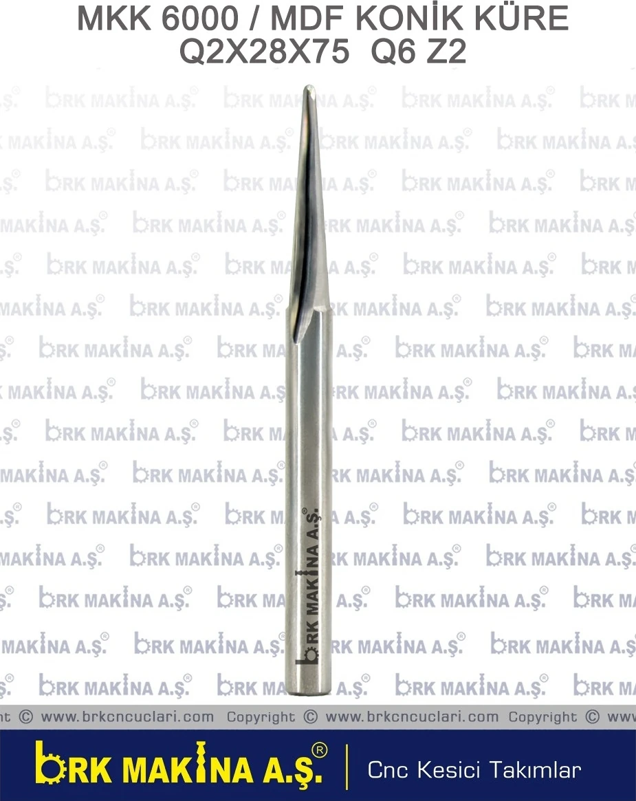 Mdf Konik Küre Karbür Freze
