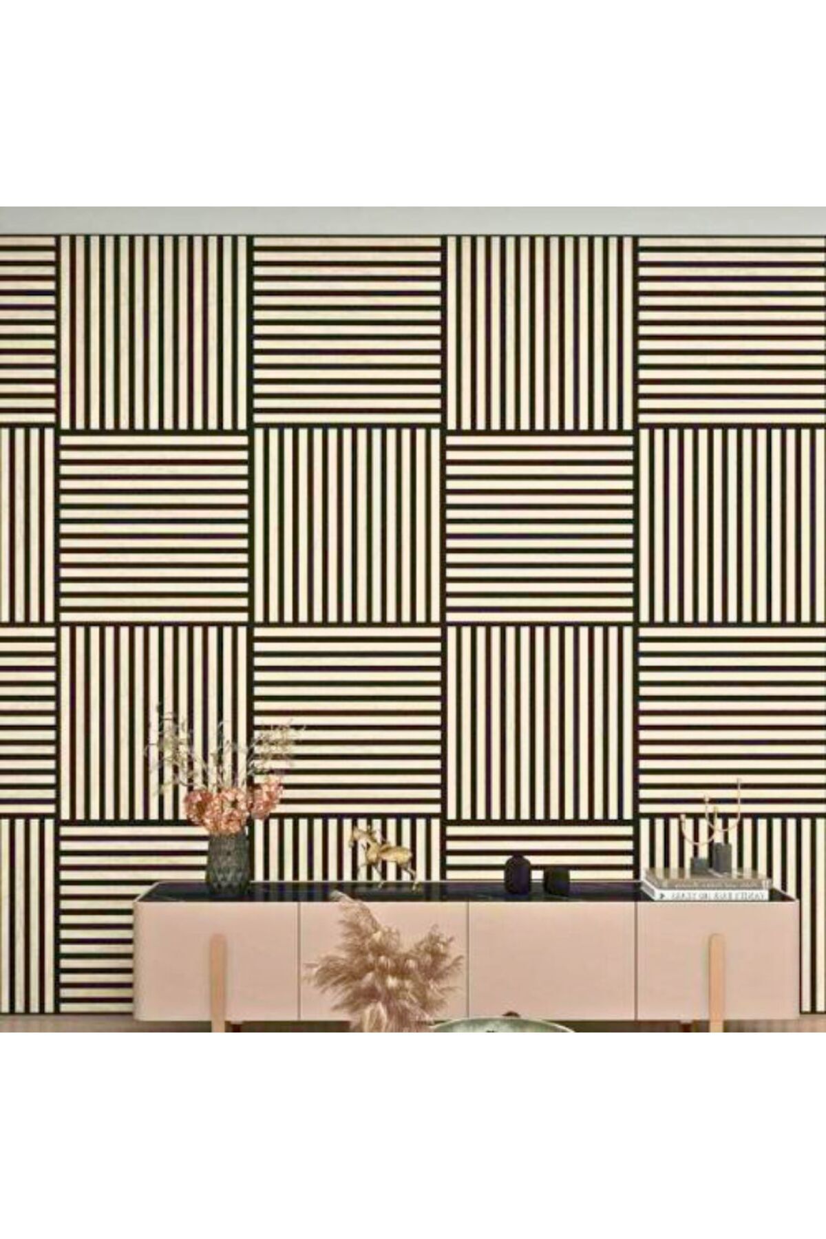 Mdf Ahşap Akustik Duvar Ve Tavan Kaplama Paneli 50 X 50 Cm Teak