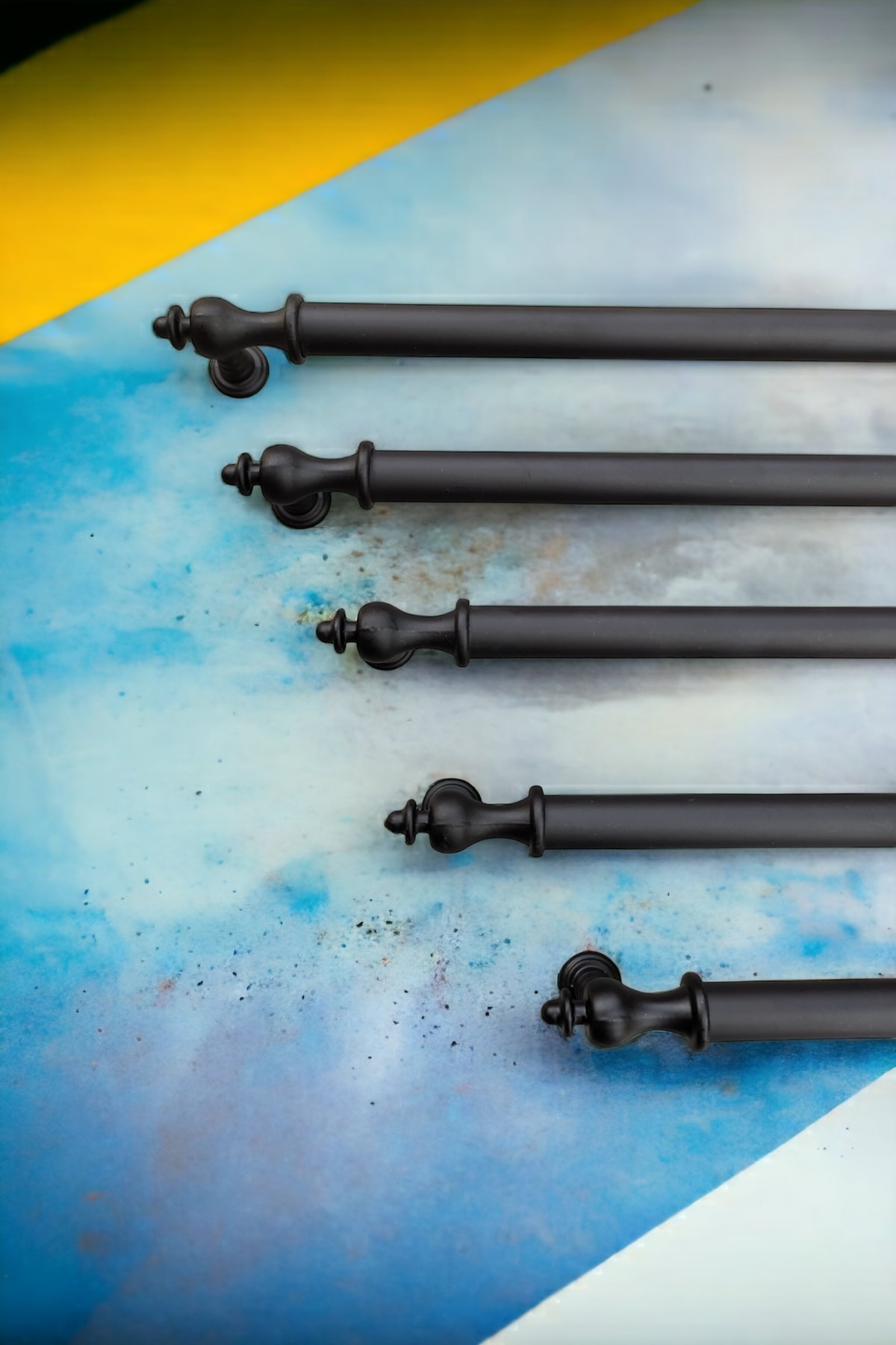 192 Mm Siyah Mutfak Dolabı Kulpu Dolap Ve Çekmece Için Zarif Metal Mobilya Kulpu